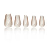 Picture of Coffin Press on Nails Short Fake Nails Glitter False Nails Press ons with Designs Glossy Full Cover Acrylic Nails Glue on Nails Artificial Stick on Nails for Women Manicure Decorations 24Pcs