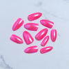 Picture of Hot Pink Press on Nails Medium Almond Fake Nails Glitter False Nails with Sparkle Design Glossy Full Cover Acrylic Glue on Nails Cute Artificial Stick on Nails for Women Manicure 24Pcs