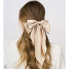 Picture of Atoden Hair Bows Silky Satin Bows for Hair Ribbons 2Pcs Coquette Oversized Long Tail Hair Bow Clips Barrettes Big Bowknot Hair Accessories for Women Girl Trendy Stuff Gifts (Khaki Brown)