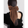 Picture of Atoden Hair Bows Silky Satin Bows for Hair Ribbons 2Pcs Coquette Oversized Long Tail Hair Bow Clips Barrettes Big Bowknot Hair Accessories for Women Girl Trendy Stuff Gifts (Khaki Brown)