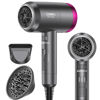 Picture of CONFU Ionic Blow Dryer 1600W, Portable Lightweight Fast Drying Negative Ion Hairdryer Blowdryer, 3 Heat Settings & Infinity Speed, with Diffuser and Concentrator Nozzle for Home & Travel