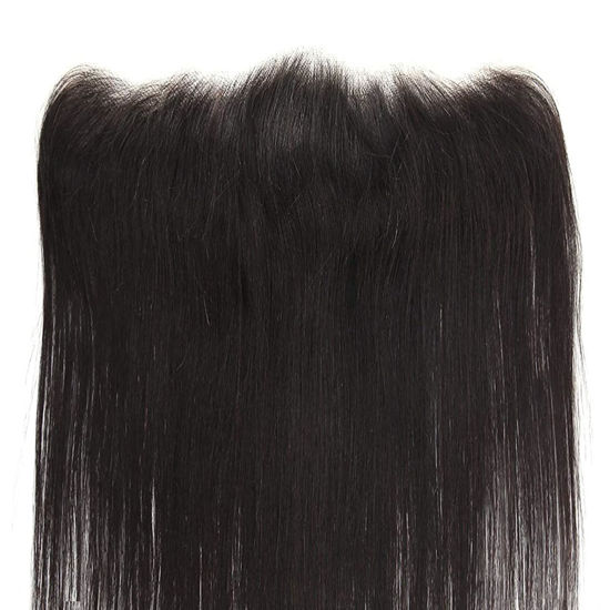 Picture of BEEOS SKINLIKE Real HD Lace Frontal Only, 13x4 Ear to Ear Virgin Hair Undetectable Swiss Lace Pre Plucked Vivid Hairline 0.10 mm Ultra Thin Clear HD Lace Silky Straight 22 Inch