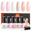 Picture of modelones Nail Polish Set 6 Colors Neutral Nude Pink Mini Nail Polish Skin Tones Collection Quick Dry Neutral Glitter Finger Nail Polish Home DIY Manicure Valentine's Gift for Women Girl