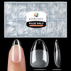 Picture of Luckyfairy Short Almond Fake Nails, 504pcs Soft Gel Pre-Shaped Acrylic Nail Tips, Half Matte Full Cover Clear Gelly Press on Flase Nail Tips for Extension Nail Manicure Home DIY 12 Sizes Gelly Tips
