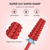 Picture of MelodySusie Super Cut Edition 5 in 1 Nail Drill Bits, 3/32'' Carbide Tungsten Multi-function Bits, Suitable for Manicure Pedicure Cuticle Gel Polishing, Red, Series Bit-M, Quadruple Coarse