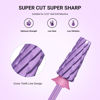 Picture of MelodySusie Super Cut Edition 5 in 1 Nail Drill Bits, 3/32'' Carbide Tungsten Multi-function Bits, Suitable for Manicure Pedicure Cuticle Gel Polishing, Purple, Series Bit-M, 3XC