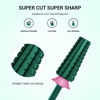 Picture of MelodySusie Super Cut Edition 5 in 1 Nail Drill Bits, 3/32'' Carbide Tungsten Multi-function Bits, Suitable for Manicure Pedicure Cuticle Gel Polishing, Green, Series Bit-M, Triple Coarse