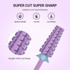 Picture of MelodySusie Super Cut Edition 5 in 1 Nail Drill Bits, 3/32'' Carbide Tungsten Multi-function Bits, Suitable for Manicure Pedicure Cuticle Gel Polishing, Purple, Series Bit-M, Quadruple Coarse