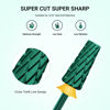 Picture of MelodySusie Super Cut Edition 5 in 1 Nail Drill Bits, 3/32'' Carbide Tungsten Multi-function Bits, Suitable for Manicure Pedicure Cuticle Gel Polishing, Green, Series Bit-M, 2XC