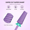 Picture of MelodySusie Super Cut Edition 5 in 1 Nail Drill Bits, 3/32'' Carbide Tungsten Multi-function Bits, Suitable for Manicure Pedicure Cuticle Gel Polishing, Purple, Series Bit-M, C