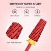 Picture of MelodySusie Super Cut Edition 5 in 1 Nail Drill Bits, 3/32'' Carbide Tungsten Multi-function Bits, Suitable for Manicure Pedicure Cuticle Gel Polishing, Red, Series Bit-M, 2XC