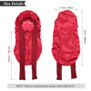 Picture of AWAYTR Long Satin Bonnet for Women - Double Layer Elastic Silk Bonnet for Braids Hair Sleeping Cap with Tie Band (Wine Red)