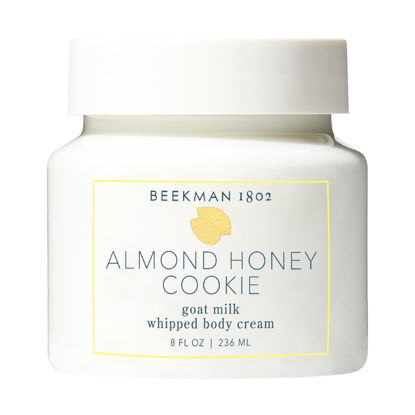 Picture of Beekman 1802 Almond Honey Cookie Whipped Body Cream - 8 oz - Moisturizes, Soothes & Softens - With Coconut Oil and Mango Seed Butter - No Irritation - Good for Sensitive Skin