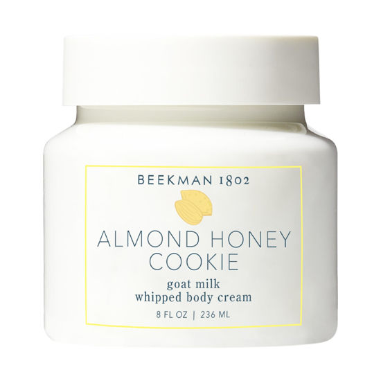Picture of Beekman 1802 Almond Honey Cookie Whipped Body Cream - 8 oz - Moisturizes, Soothes & Softens - With Coconut Oil and Mango Seed Butter - No Irritation - Good for Sensitive Skin