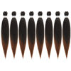 Picture of Difunee Pre-stretched Braiding Hair - 30 Inch 8 Packs Long Braiding Hair Yaki Texture Soft Crochet Braids, Ombre Brown Hot Water Setting Twist Synthetic Braiding Hair Extension（30 Inch, T30-8P)