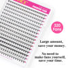 Picture of TDANCE Premade Fans Eyelash Extensions 320 Fans Pre Made Fans Lash Extensions Middle Stem Heat Bonded Premade Lash Fans Volume Lash Extensions(320-16D-0.03-D-8-15mm)