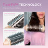 Picture of TYMO Thermal Brush Heated Round Brush - STYLUX Blowout Brush with Flexi-Fit Tech for Hair Straightening, Curling Brush Styler Tools, Straightener and Curler 2 in 1, Dual Voltage, Quick & Easy, Pink