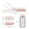 Picture of RHOS Folding Brush with Mirror for Women, Girls - Mini Hair Brush for Purse, Small Pocket Brush with Soft Nylon Bristles and Mirror for Travel (Beige)