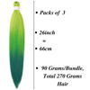 Picture of Ombre Green Braiding Hair Pre Stretched Kanekalon Braiding Hair