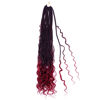 Picture of LMZIM 18 Inch 8 Packs Boho Box Braids Crochet Hair Bohemian Crochet Box Braids with Curly Ends Hippie Braids Braiding Hair Goddess Box Braids (18 inch, T1B/TBUG)