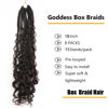 Picture of LMZIM 18 Inch 8 Packs Boho Box Braids Crochet Hair Bohemian Crochet Box Braids with Curly Ends Hippie Braids Braiding Hair Goddess Box Braids (18 inch, 4)