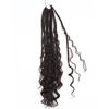Picture of LMZIM 18 Inch 8 Packs Boho Box Braids Crochet Hair Bohemian Crochet Box Braids with Curly Ends Hippie Braids Braiding Hair Goddess Box Braids (18 inch, 4)