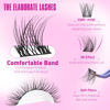 Picture of Geeneiya Natural Lash Clusters D Curl Eyelash Clusters 12+14MM Wispy Cluster Eyelash Extensions Short Individual Lashes Extension for Beginners, Soft Thin Band