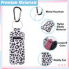 Picture of Pengxiaomei 3 Pcs Chapsticks Holder Keychain, Stocking Stuffers for Women Leopard Lip Balm Keychain Holder with Metal Clip