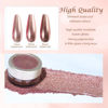 Picture of Laza Chrome Nail Powder Mirror Effect Metallic Dust Holographic Glitter Glazed Manicure Decoration Reflective Pigment for DIY Gel Polish Nail Art, Resin Craft, Gifts - Rose Gold