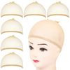 Picture of Fandamei Wig Cap, 6PCS Light Brown Mesh Wig Cap, Closed End Hair Mesh Net, Liner Weaving Caps for Women, Men, Kids, Wig Caps for Halloween, Cosplay