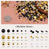 Picture of 80g Flatback Pearls and Rhinestones for Crafting, Golden Black 3-10mm Resin Rhinestones and Half Pearls for Bedazzling, Nail Art and Dec with 3pcs 10ml B7000 Jewelry Glue, Tweezer and Pickup Pencil