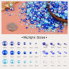 Picture of 80g Flatback Pearls and Rhinestones for Crafting, Dark Blue 3-10mm Resin Rhinestones and Half Pearls for Bedazzling, Nail Art and Dec with 3pcs 10ml B7000 Jewelry Glue, Tweezer and Pickup Pencil