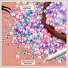 Picture of 80g Flatback Pearls and Rhinestones for Crafting, Pink Purple 3-10mm Resin Rhinestones and Half Pearls for Bedazzling, Nail Art and Dec with 3pcs 10ml B7000 Jewelry Glue, Tweezer and Pickup Pencil