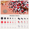 Picture of 80g Flatback Pearls and Rhinestones for Crafting, Red White Black 3-10mm Resin Rhinestones and Half Pearls for Bedazzling, Nail Art and Dec with 3pcs 10ml B7000 Jewelry Glue, Tweezer and Pickup Pencil