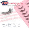 Picture of Eyelashes Natural Cat Eye Lashes 15mm Wispy Eyelashes Flared Fluffy Strip Lashes 0.1MM Thin Band False Eyelashes C Curl Lashes Siligli Eye Lashes Pack 7 Pair