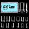 Picture of TOMICCA Short Square Nail Tips,Acrylic Gel Nail Tips 240Pcs Fake Nail Tips Full Cover 12 Sizes False Nails Half Matte for Nail Extension Home DIY Salon
