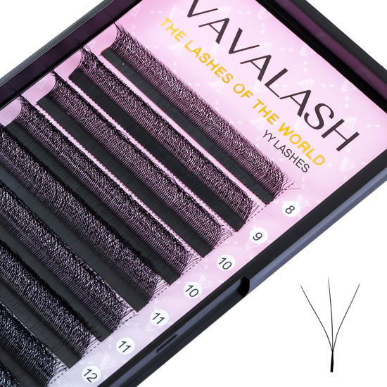 Picture of VAVALASH W-shaped Eyelash Extension 3D Premade Fans 0.07 D Curl Volume Lash Extensions Easy Fanning Lashes Matte Black Volume Premade W Lashes(W Shaped-3D-0.07-D-13mm）
