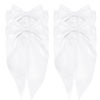 Picture of ATODEN White Hair Bows Silky Satin Hair Ribbons 4Pcs Oversized Long Tail Large Bow Hair Clips Bowknot Aesthetic Wedding Hair Accessories for Women Girls
