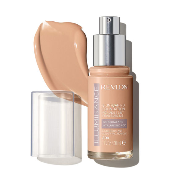 Picture of Revlon Illuminance Skin-Caring Liquid Foundation, Hyaluronic Acid, Hydrating and Nourishing Formula with Medium Coverage, 309 Toasted Beige, 1 fl oz