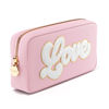 Picture of LOVE Valentine Makeup Bag Travel Cosmetics Pouch and Toiletry Bag, Nylon Zipper Pouch Purse, Cute Make Up Organizer Storage Tote for Women Girls, Travel Skincare Case, Small Makeup Bags, Flamingo