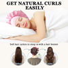 Picture of Gwabee No Heat Overnight Curl Headband, 70" Soft Ribbon Curl Wrap for Long Hair - 9 PCS Rods Set with Bonnet, Pink