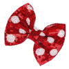 Picture of Lanmerry Valentine's Day Glitter Hair Bows Clips Large Sequins Bow Hair Clips Valentine's Hair Barrettes Xmas Hairpin Hair Accessories for Women and Girls Red Dot