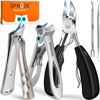 Picture of Toenail Clippers for Seniors Thick Toenails, Heavy Duty Large Toe Nail Clippers for Men Thick Nails with Wide Opening, Sharp Ingrown Toenail Clippers Nail Cutter Long Handle with Slanted Curved Blade