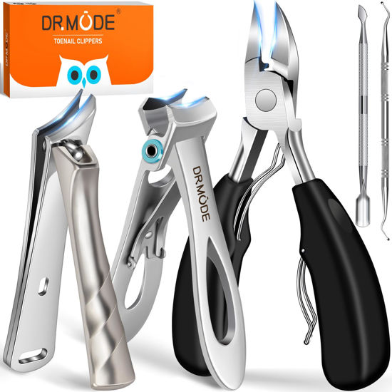 Picture of Toenail Clippers for Seniors Thick Toenails, Heavy Duty Large Toe Nail Clippers for Men Thick Nails with Wide Opening, Sharp Ingrown Toenail Clippers Nail Cutter Long Handle with Slanted Curved Blade