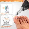Picture of Toenail Clippers for Seniors Thick Toenails, Heavy Duty Large Toe Nail Clippers for Men Thick Nails with Wide Opening, Sharp Ingrown Toenail Clippers Nail Cutter Long Handle with Slanted Curved Blade
