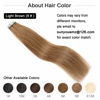 Picture of SUYYA Tape in Hair Extensions 100% Remy Human Hair 20 inches 20pcs 50g/pack Straight Seamless Skin Weft Tape in Human Hair Extensions(20Inch #8 Light Brown)