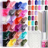 Picture of FANDAMEI 24 Colors Press on Nails Square, 24 Packs 576PCS Press on Nails Medium Square Glossy, Lightweight Natural Fake Nails Full Cover, False Nails with Glue, Short Square Acrylic Press on Nails