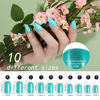 Picture of FANDAMEI 24 Colors Press on Nails Square, 24 Packs 576PCS Press on Nails Medium Square Glossy, Lightweight Natural Fake Nails Full Cover, False Nails with Glue, Short Square Acrylic Press on Nails