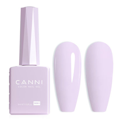Picture of CANNI Purple Lavender Gel Nail Polish, 1Pcs Light Purple Gel Polish Pastel Purple Color Nail Polish Gel High Gloss Soak Off U V Gel Nail French Nail Manicure Salon DIY