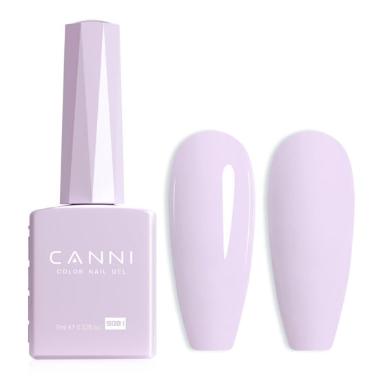 Picture of CANNI Purple Lavender Gel Nail Polish, 1Pcs Light Purple Gel Polish Pastel Purple Color Nail Polish Gel High Gloss Soak Off U V Gel Nail French Nail Manicure Salon DIY